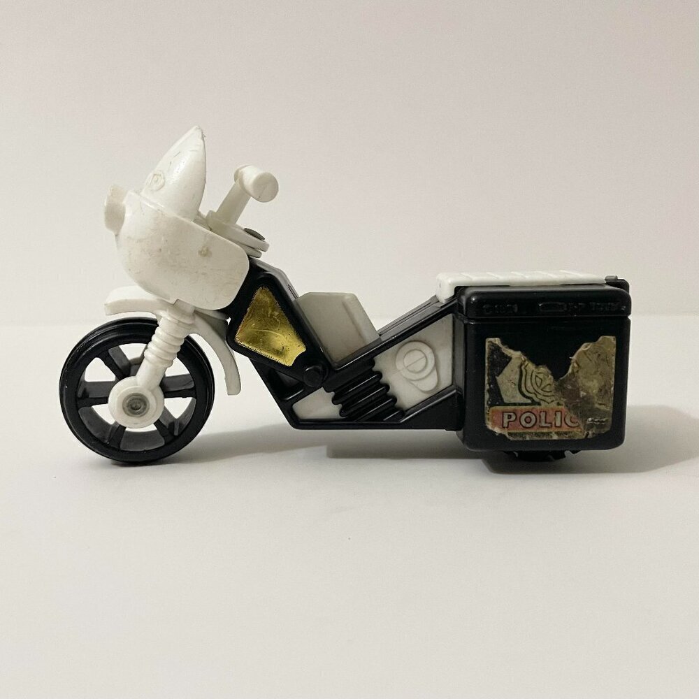 Vtg 1981 Fisher Price Husky Helpers Police Patrol Motor Bike Cycle